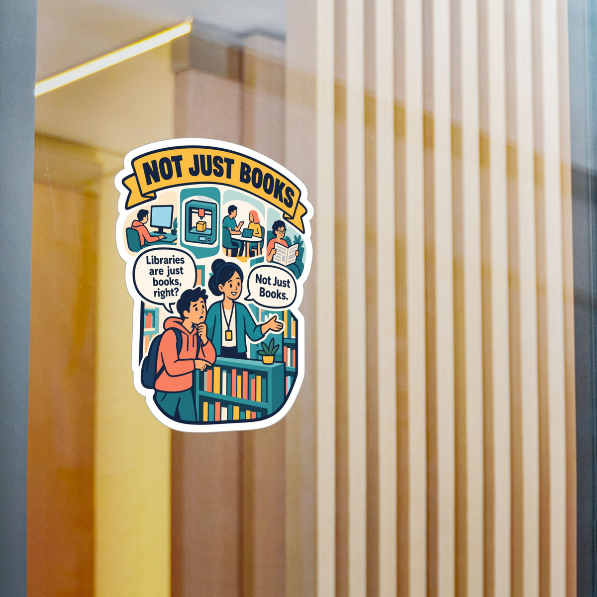 Librarian Sticker - Not Just Books, Fabulous and Magical Unicorn Decals for Laptop and Water Bottle