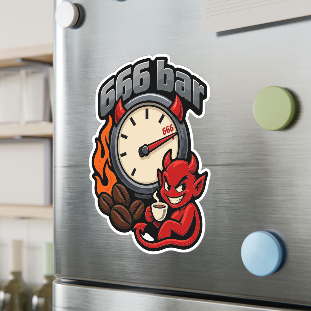 Espresso Sticker 666 bar - Coffee Decals for Grinder and Digital Scale