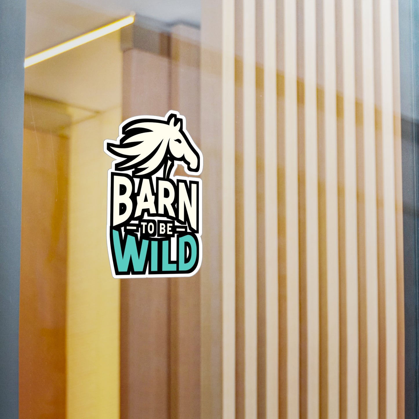 Barn To Be Wild - Horse Sticker for Car Window Laptop Sticker. Water Bottle Sticker, Vinyl Pasture Decal, Neigh Sticker - Horse Gift