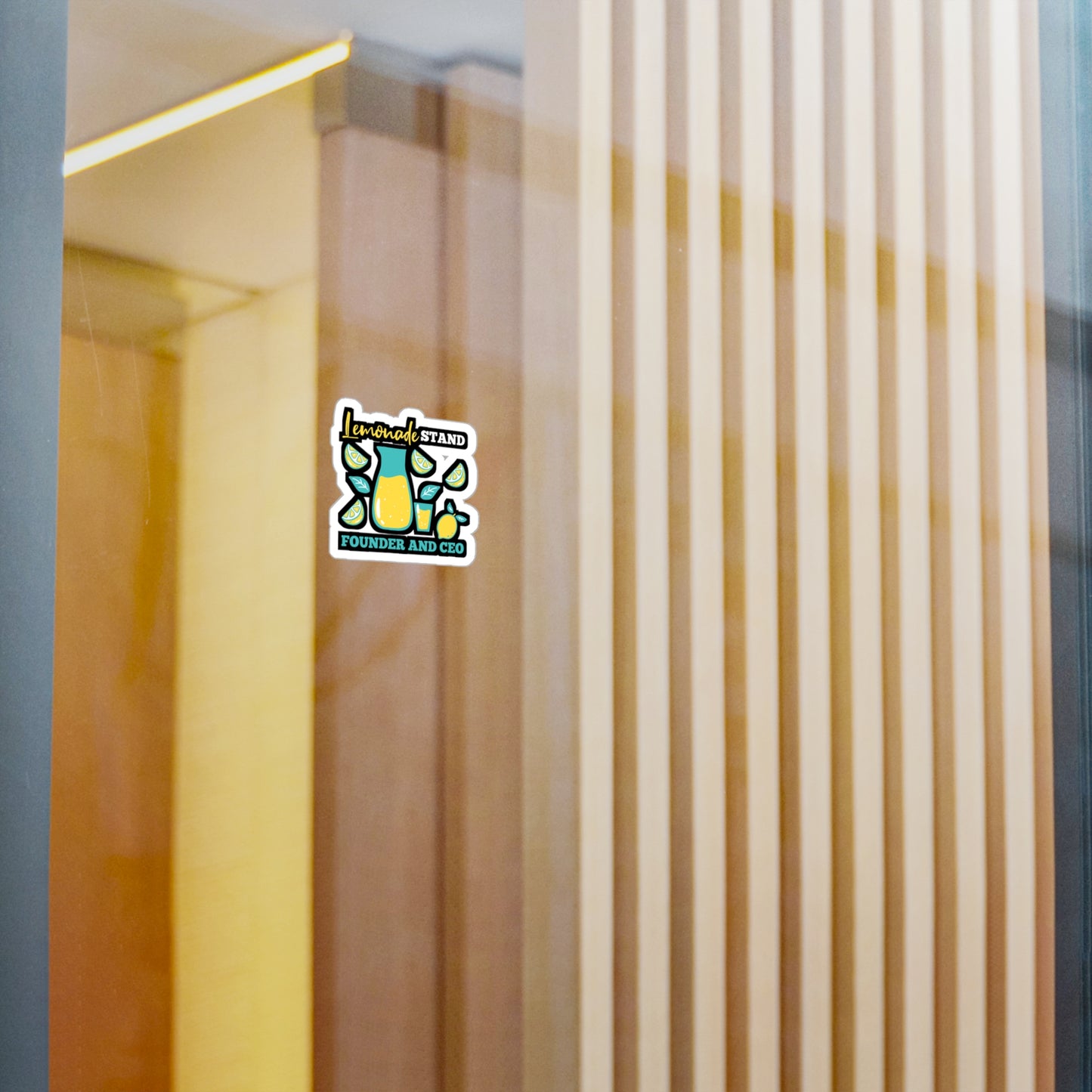 Lemonade Stand Founder And CEO - Lemonade Sticker for Laptop Sticker. Water Bottle Sticker, Vinyl Lemon Decal - Lemonade Gift