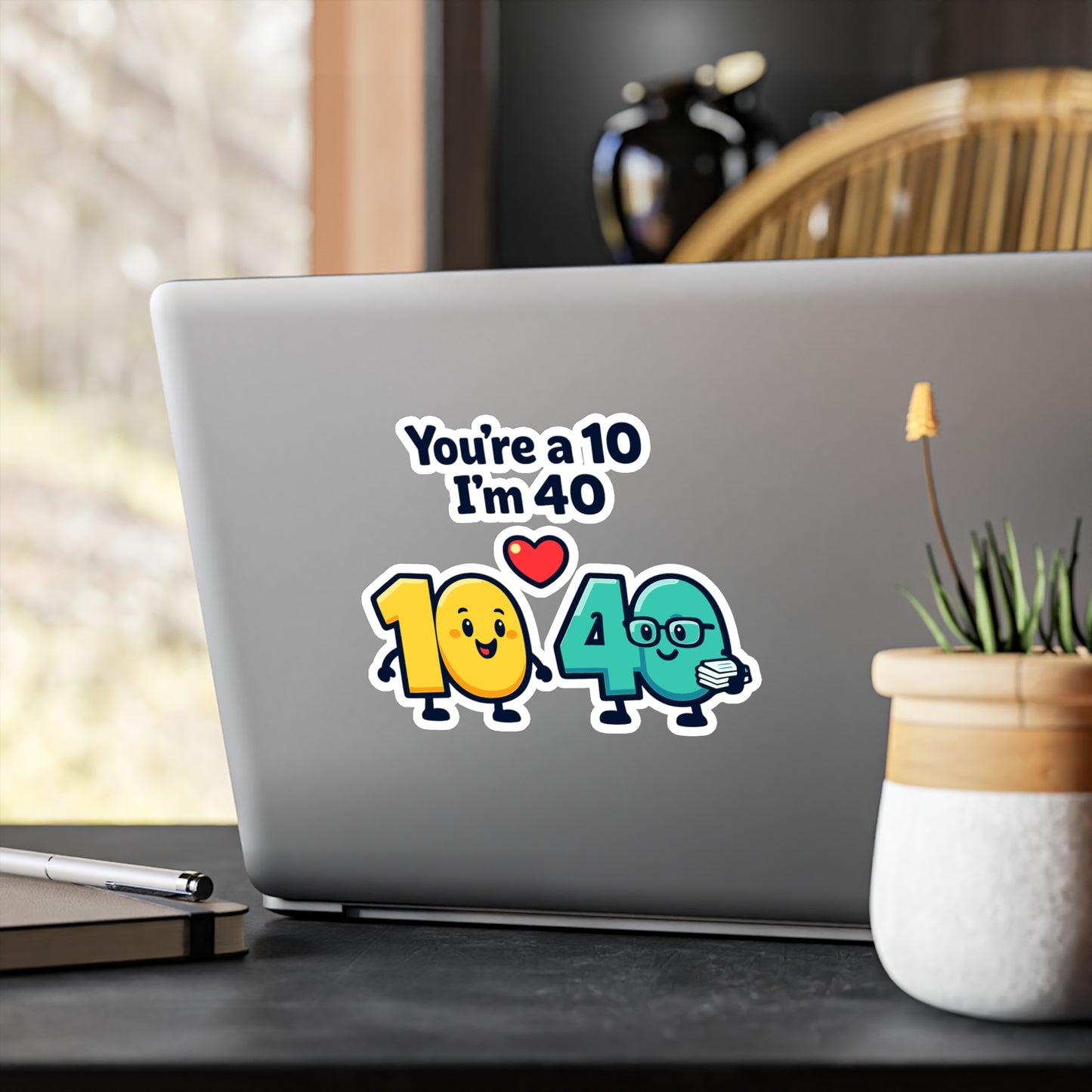 Accountant Sticker You’re a 10 I’m 40 Funny Balance Spreadsheet Amortization Vinyl Waterproof Decals for Laptop Water Bottle