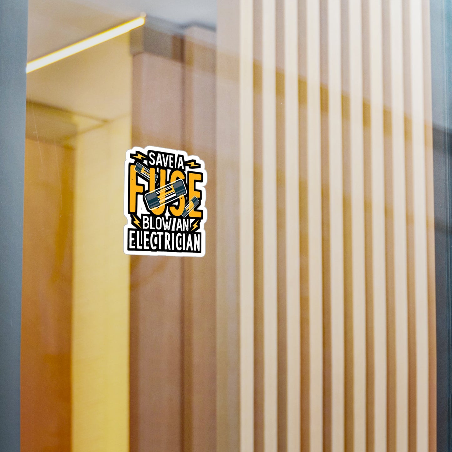 Save A Fuse Blow An Electrician - Electrician Sticker for Laptop Sticker. Water Bottle Sticker, Vinyl Stripper Decal - Electrician Gift