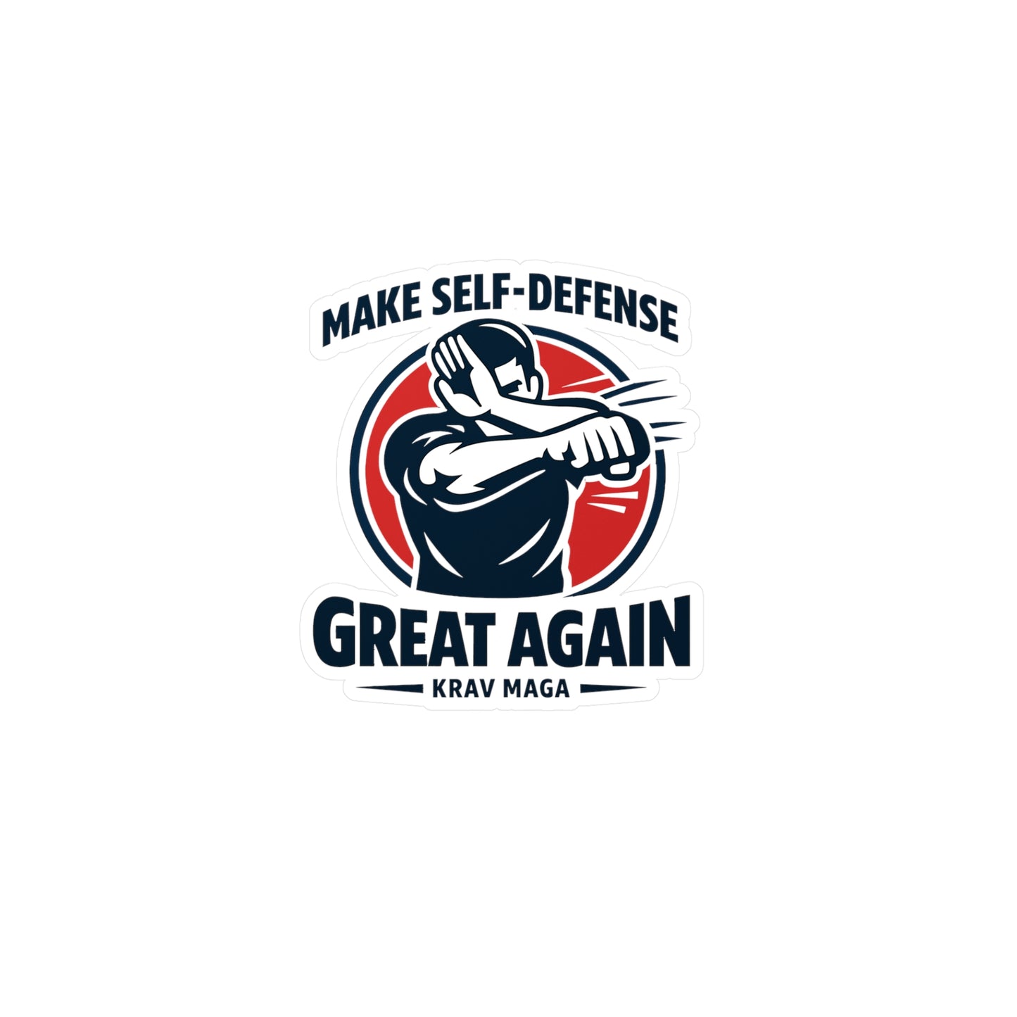 Krav Maga Sticker Make Self-Defense Great Again Funny Martial Arts Fitness Vinyl Waterproof sticker decals for Laptop Water Bottle
