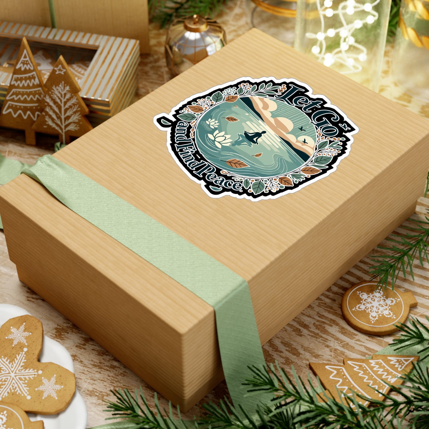 Let Go and Find Peace - Peace Sticker for Laptop Sticker. Water Bottle Sticker, Vinyl Serenity Decal - Peace Gift