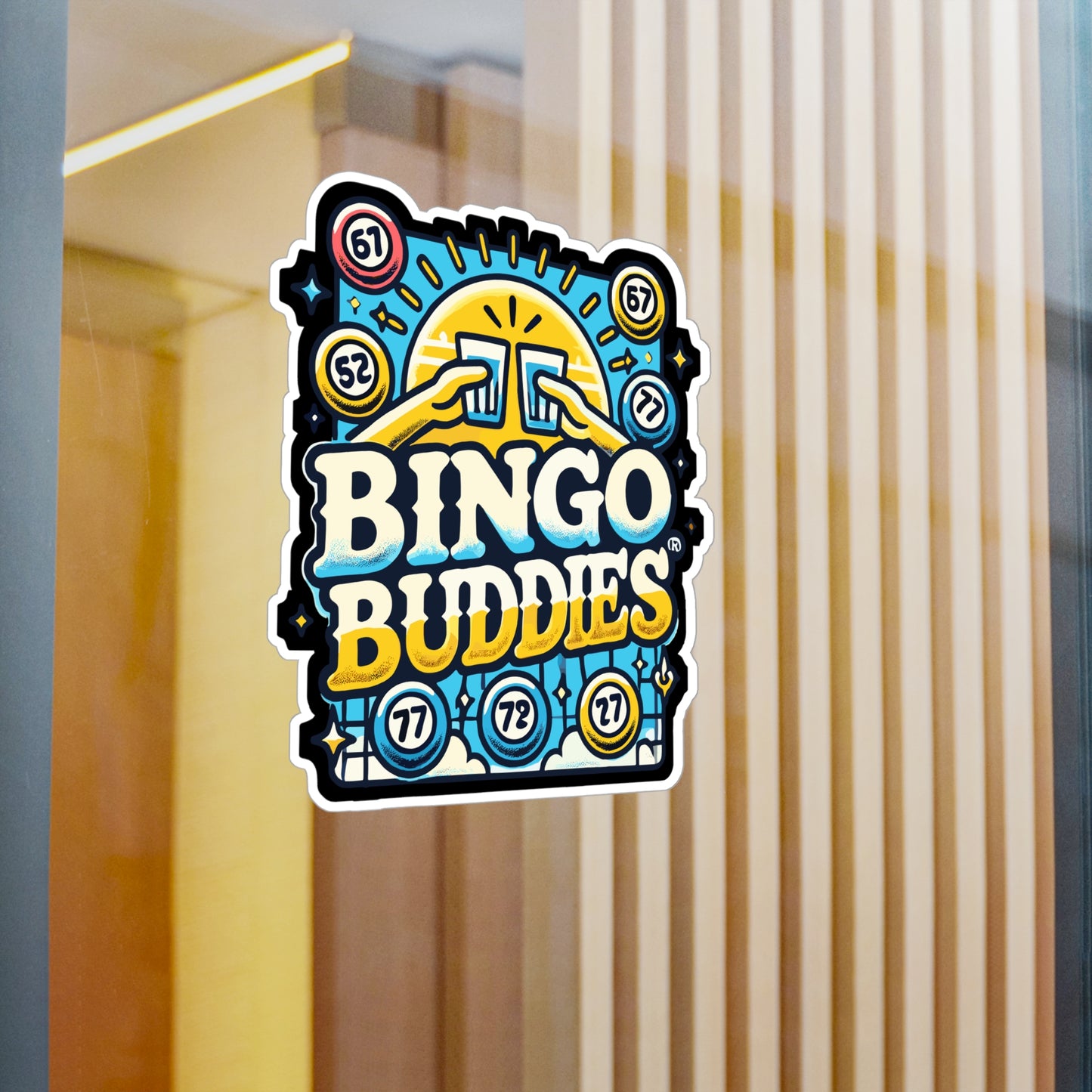 Bingo Buddies - Bingo Sticker for Car Window Laptop Sticker. Water Bottle Sticker, Vinyl Caller Decal, Balls Sticker - Bingo Gift