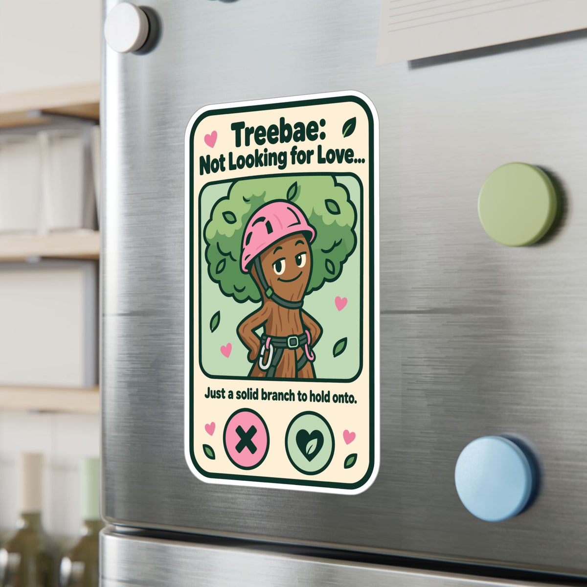 Tree Sticker - Treebae: Not Looking for Love, Funny Tree Worker and Branch Manager Decals for Laptop or Water Bottle