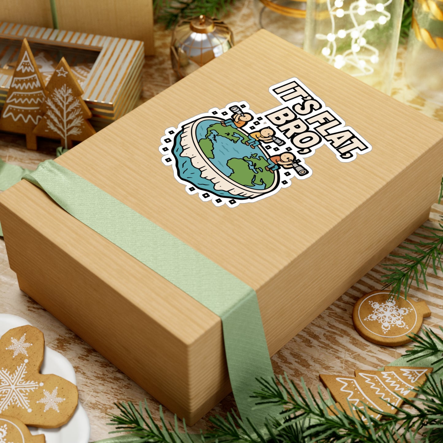 It’s Flat Bro – Flat Earth Sticker for Car, Laptop, Water Bottle & Conspiracy Theory Fans