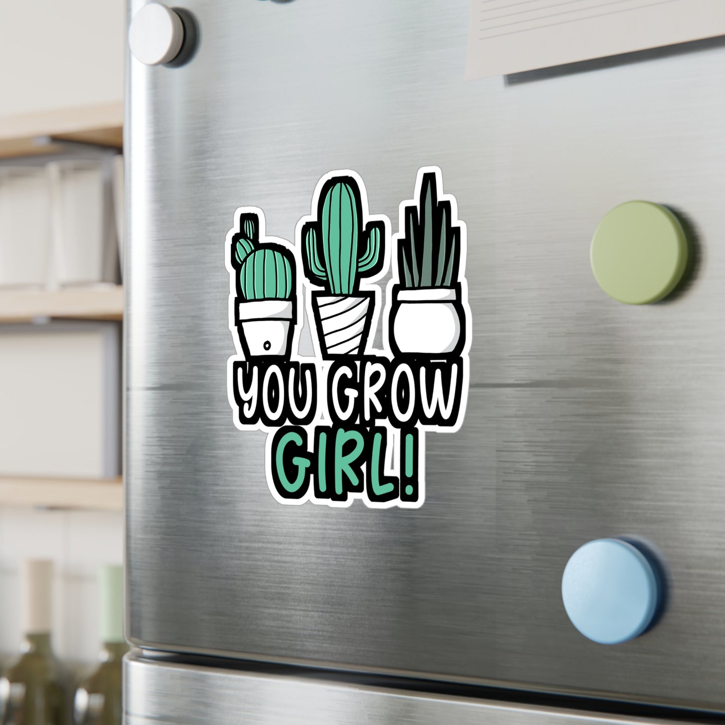 You Grow Girl - Gardening Sticker for Car Window Laptop Sticker. Water Bottle Sticker, Vinyl Compost Decal, Herbs Sticker - Gardening Gift