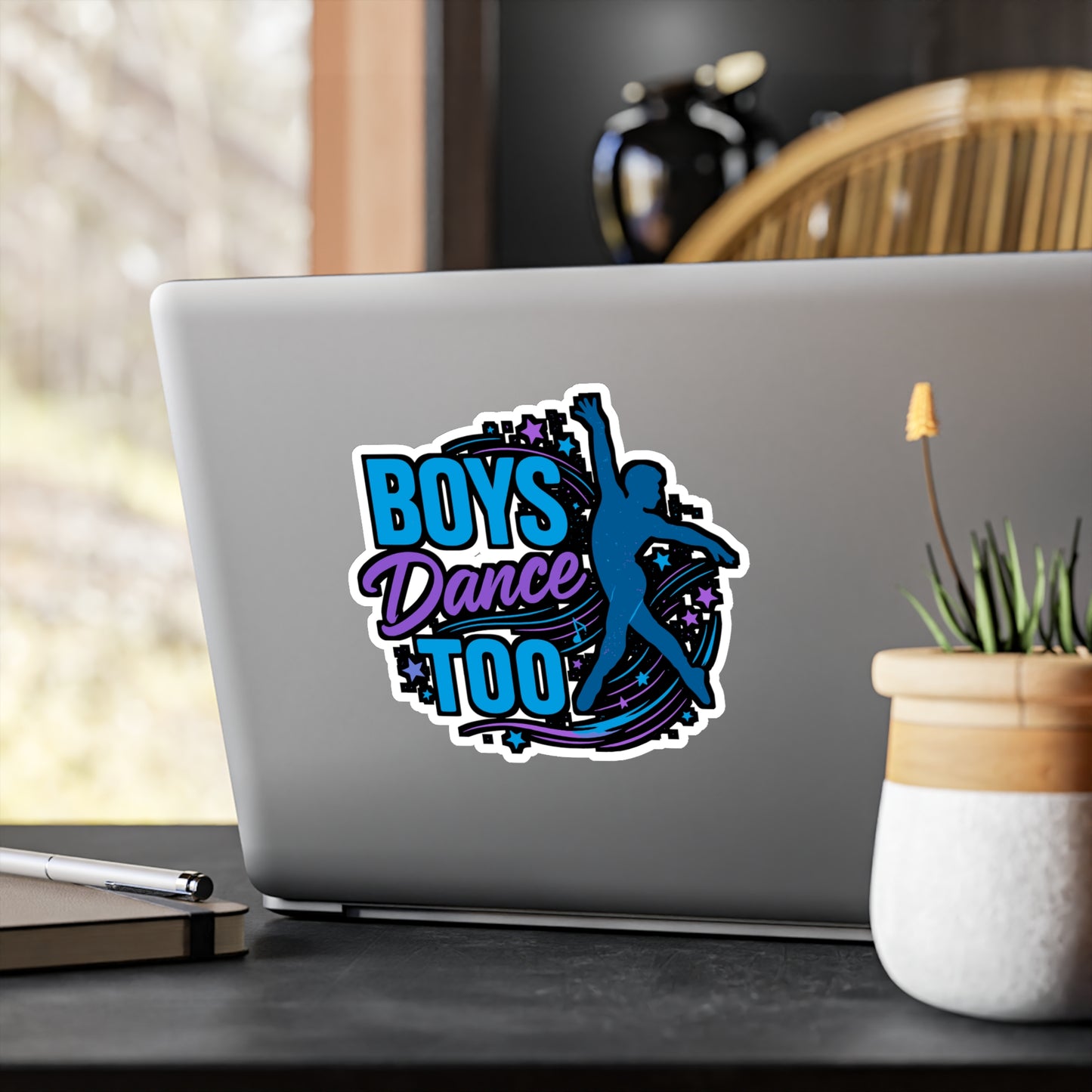 Boys Dance Too - Dancing Sticker for Laptops, Water Bottles - Gift for Boys, Dance Lovers, Dancers