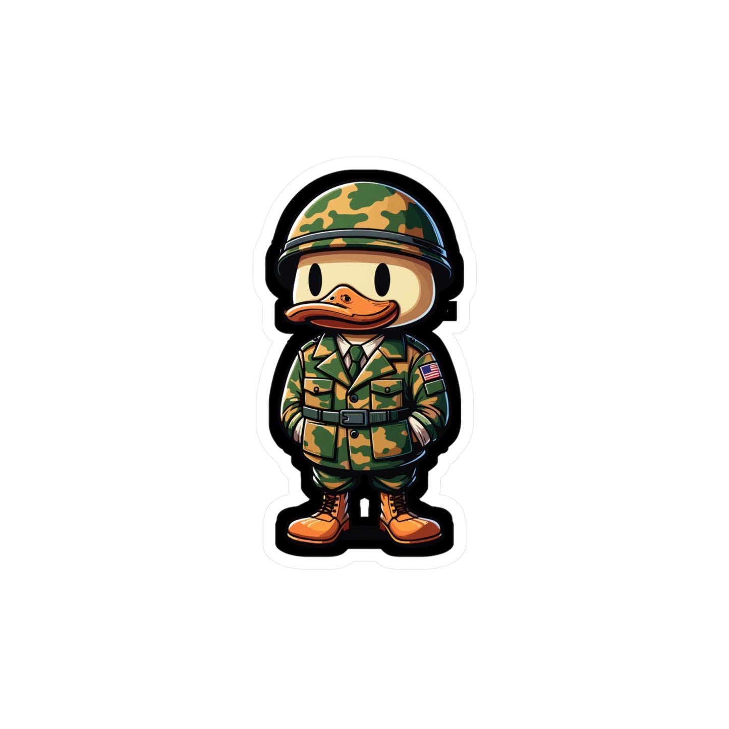 Solider Duck - Duck Sticker for Car Window Laptop Sticker. Water Bottle Sticker, Vinyl Soldier Decal, Military Sticker - Duck Gift