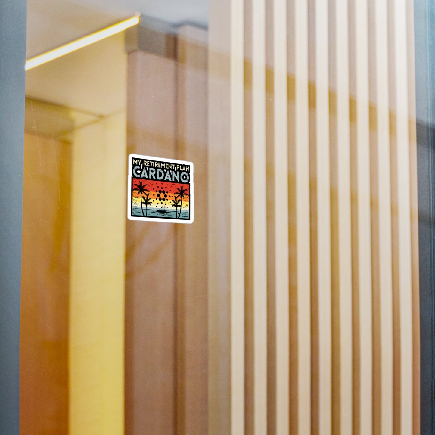 My Retirement Plan Cardano - Cryptocurrency Sticker for Window Laptop Sticker. Water Bottle Sticker, Vinyl Retired Decal - Cryptocurrency Gift