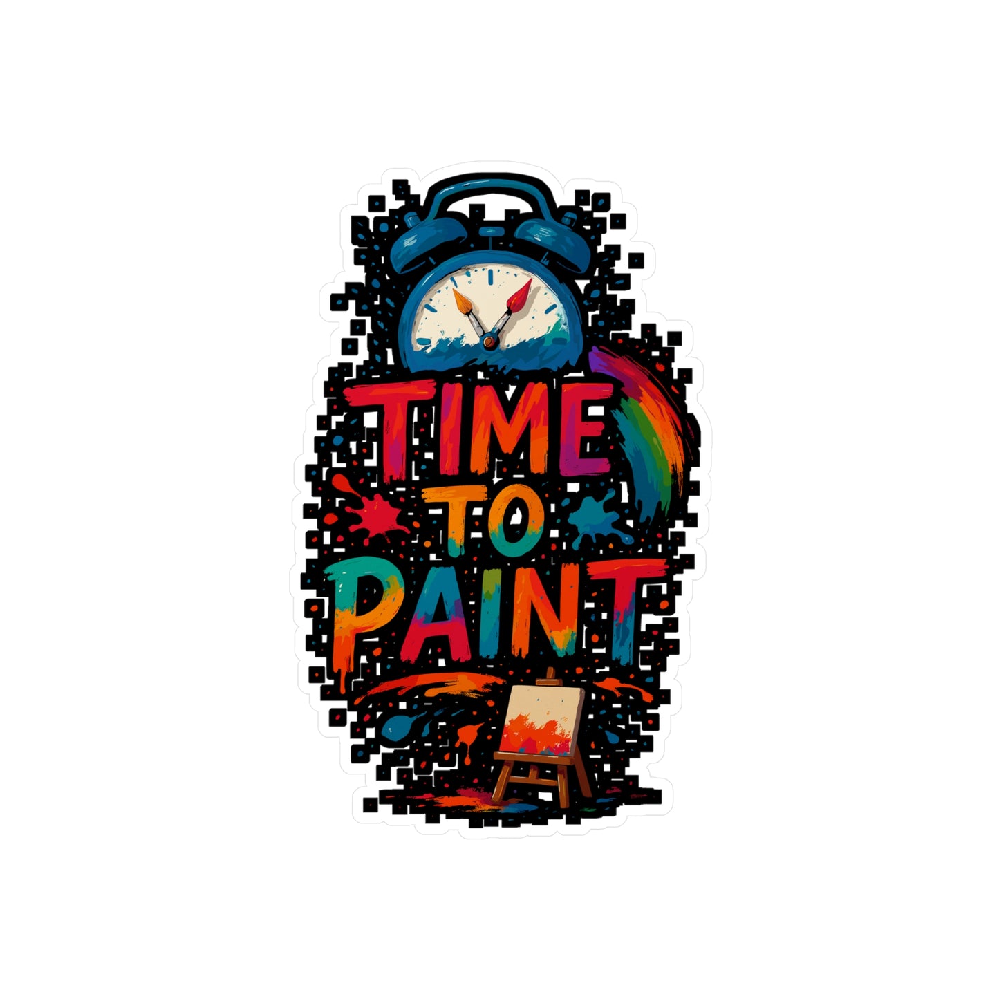 Time To Paint - Paint Sticker for Artists and Art Lovers - Perfect for Laptop, Water Bottle, Gift Idea