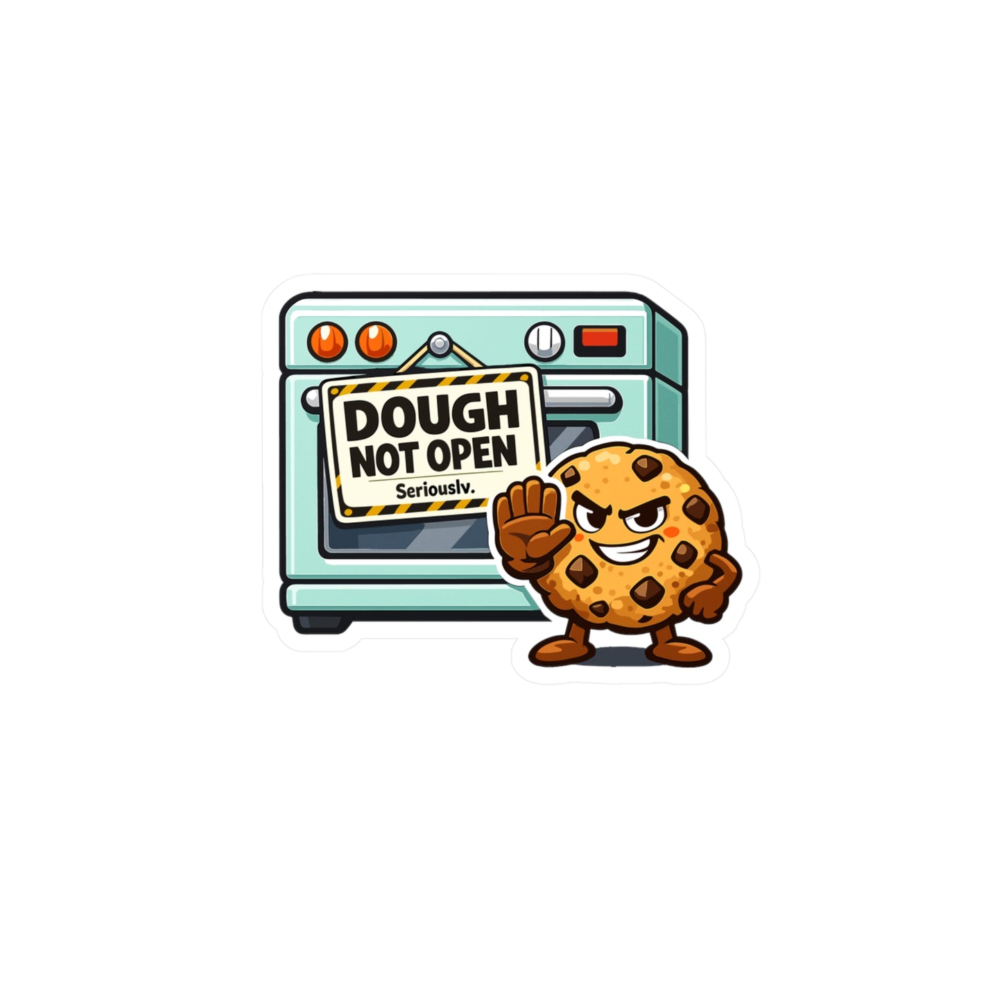 Baking Sticker Dough Not Open Funny Sourdough Baker Decals Waterproof Vinyl for Laptop Water Bottle Food Humor Soggy Bread