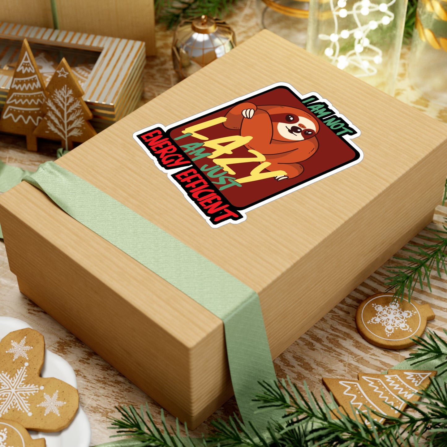 I am not lazy i am just energy efficient - Sloth Sticker for Laptop Sticker. Water Bottle Sticker, Vinyl Cute Decal - Sloth Gift