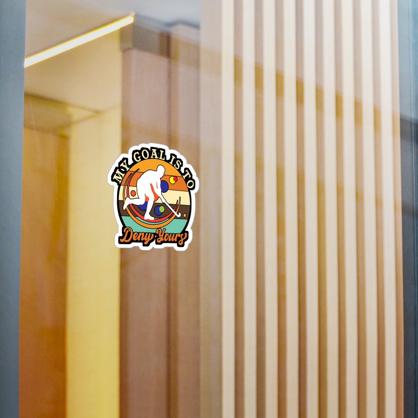 MY Goal is to Deny Yours - Field hockey Sticker for Laptop Sticker. Water Bottle Sticker, Vinyl Hockey Decal - Field hockey Gift