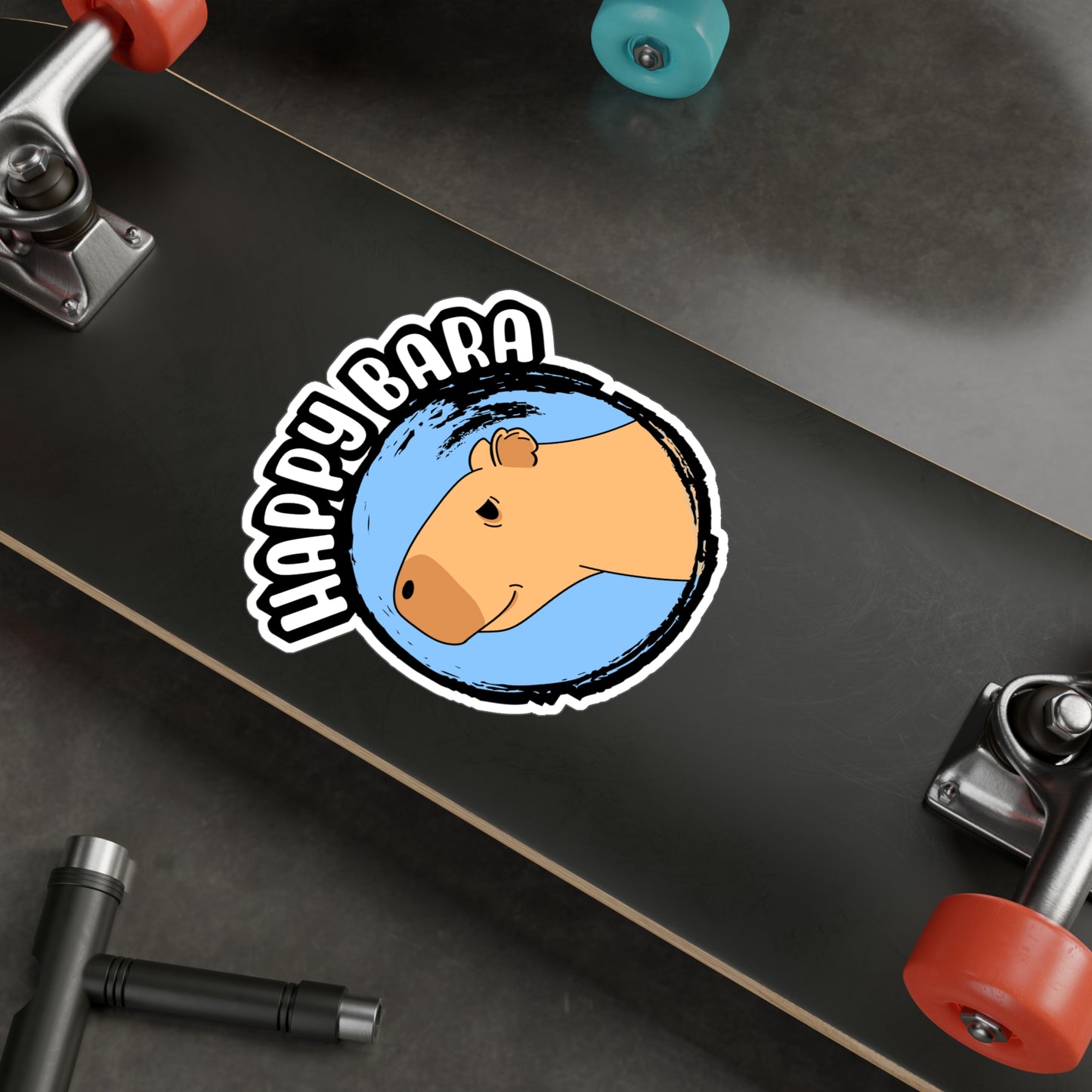 Happy Bara | Capybara Sticker | Capy Decals | Rodent Laptop Sticker | Capybara Gift | Capy Gift