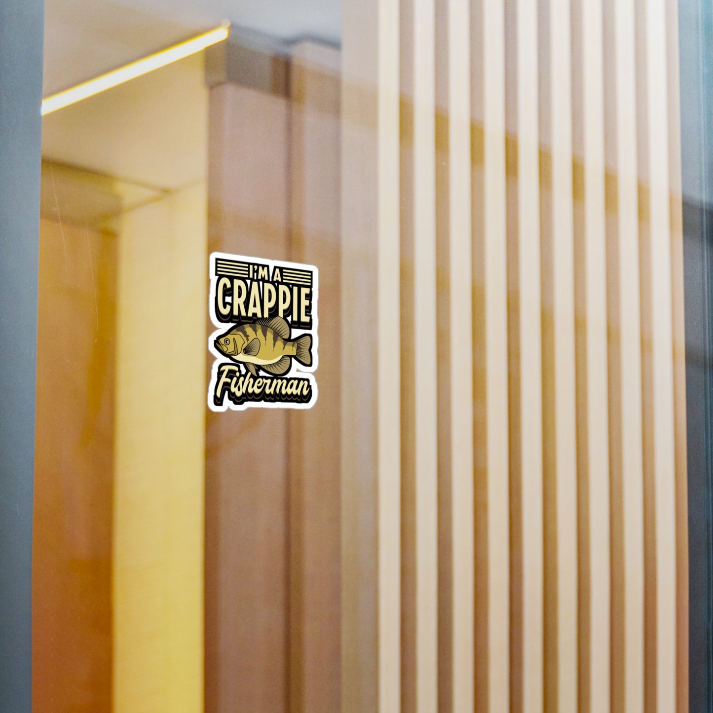 I'm A Crappie Fisherman - Crappie Sticker for Laptop Sticker. Water Bottle Sticker, Vinyl Minnow Decal - Crappie Gift