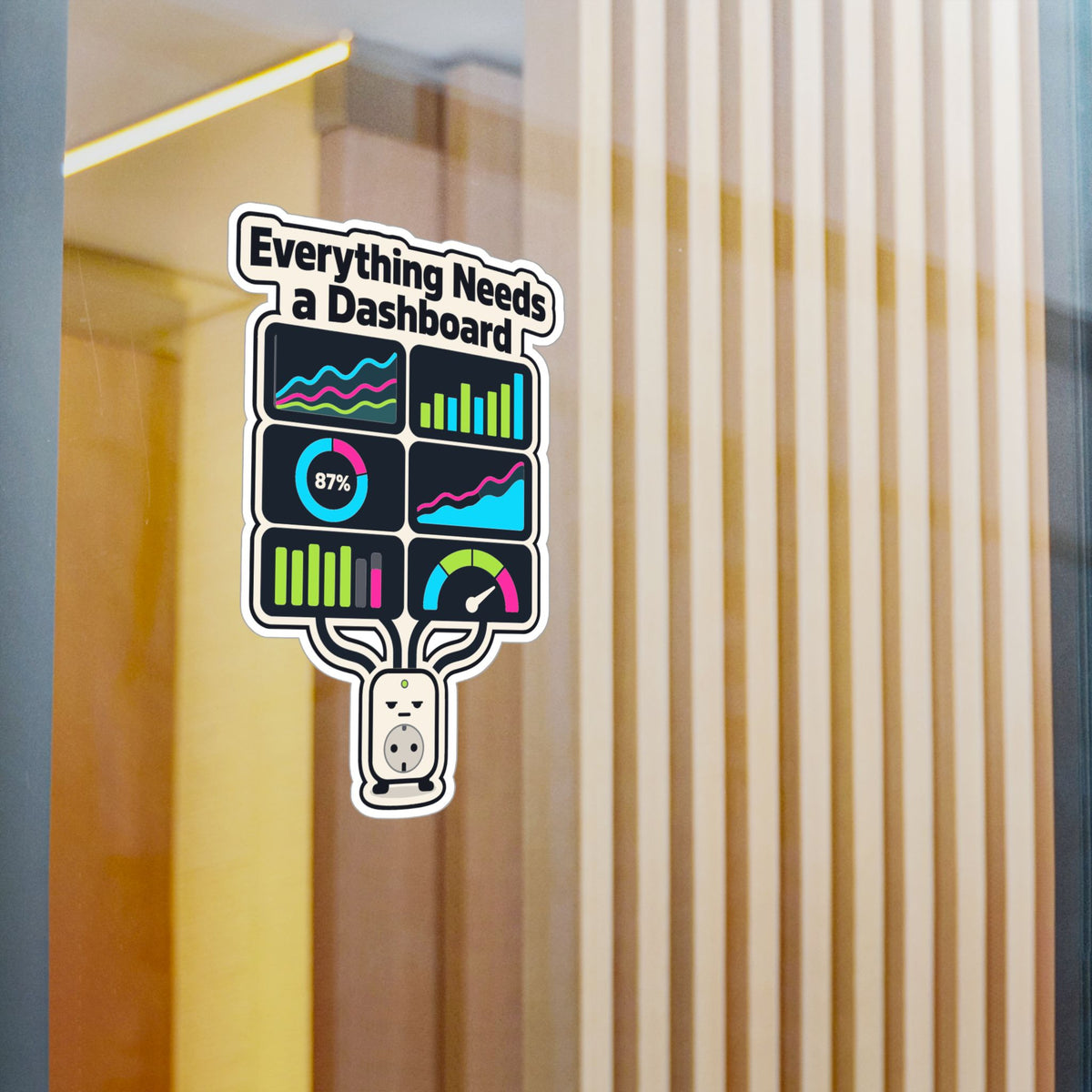 Tech Sticker - Everything Needs A Dashboard, Reboot Button and Bandage Decals for Laptop and Water Bottle