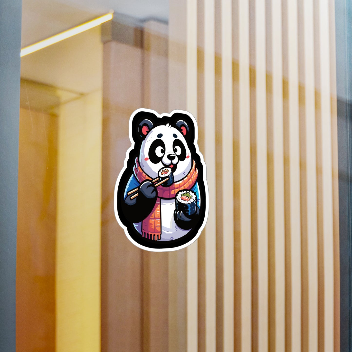 Panda Sushi Japanese Food - Sushi Sticker for Car Window Laptop Sticker. Water Bottle Sticker, Vinyl Fish Decal, Rolls Sticker - Sushi Gift