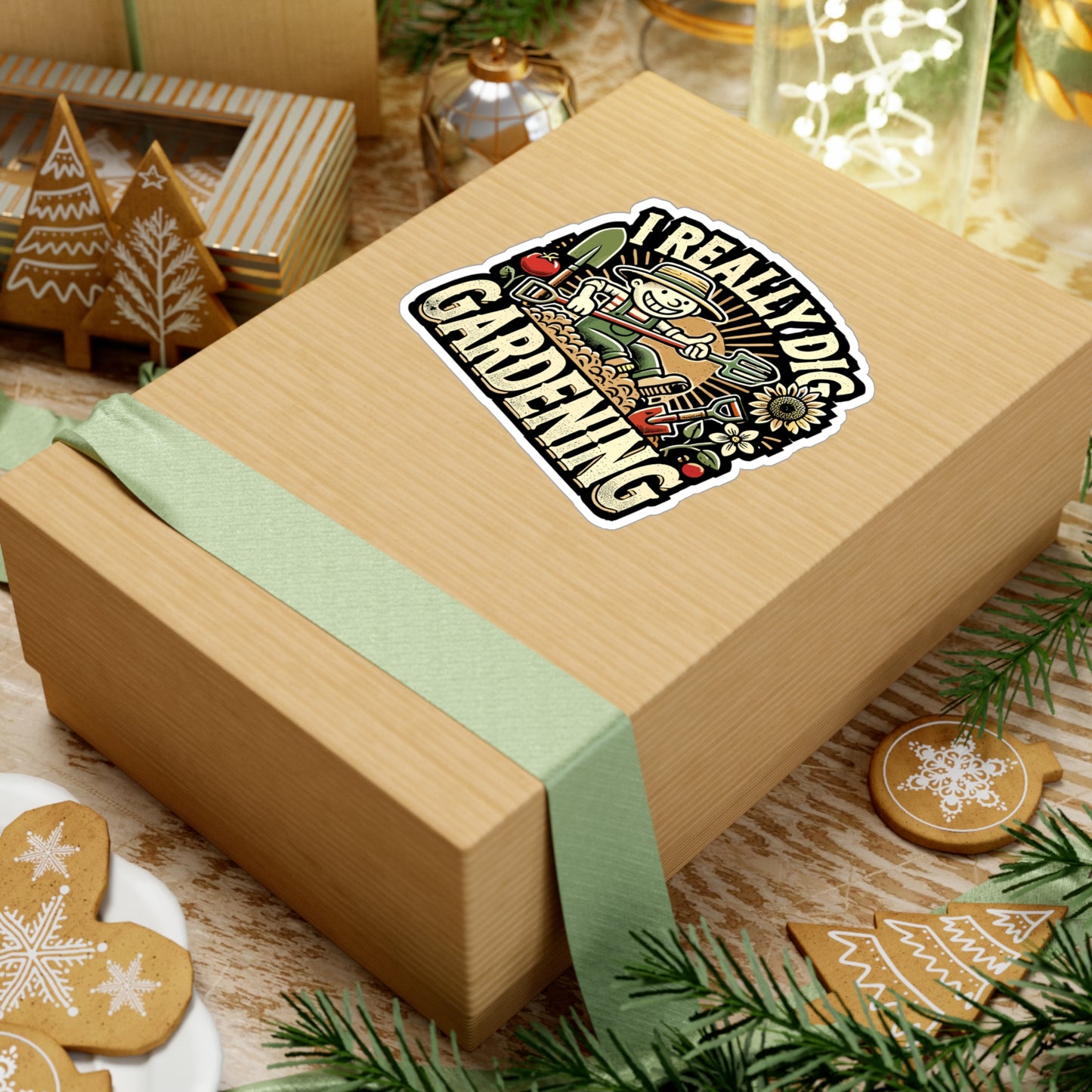 I Really Dig Gardening - Gardening Sticker for Laptop Sticker. Water Bottle Sticker, Vinyl Plants Decal - Gardening Gift