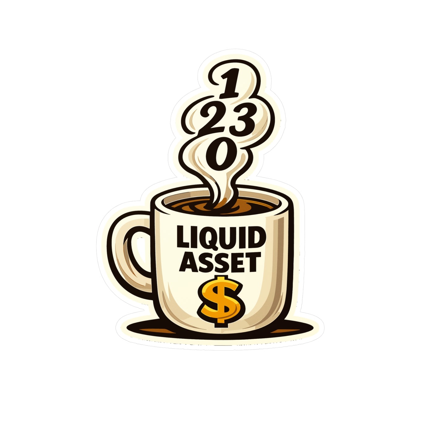 Accountant Sticker Liquid Asset Funny Balance Spreadsheet Amortization Design Vinyl Waterproof Decals for Laptop Water Bottle