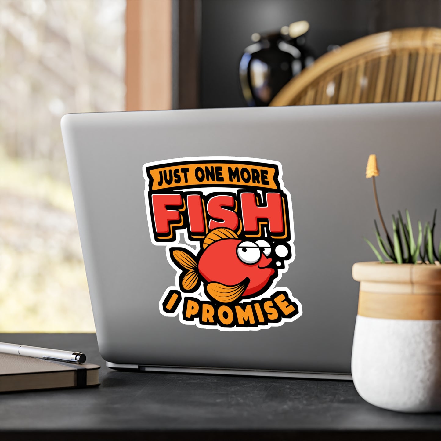 Just One More Fish I Promise - Aquarist Sticker for Laptop Sticker. Water Bottle Sticker, Vinyl Aquascaping Decal - Aquarist Gift