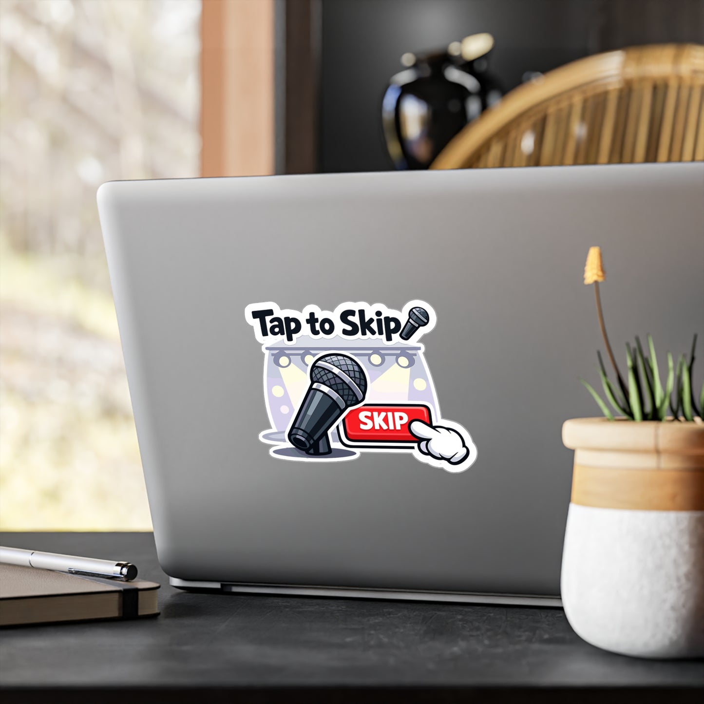 Karaoke Sticker Tip to Skip Funny Music Beer Booze Decals Waterproof Vinyl for Laptop Water Bottle