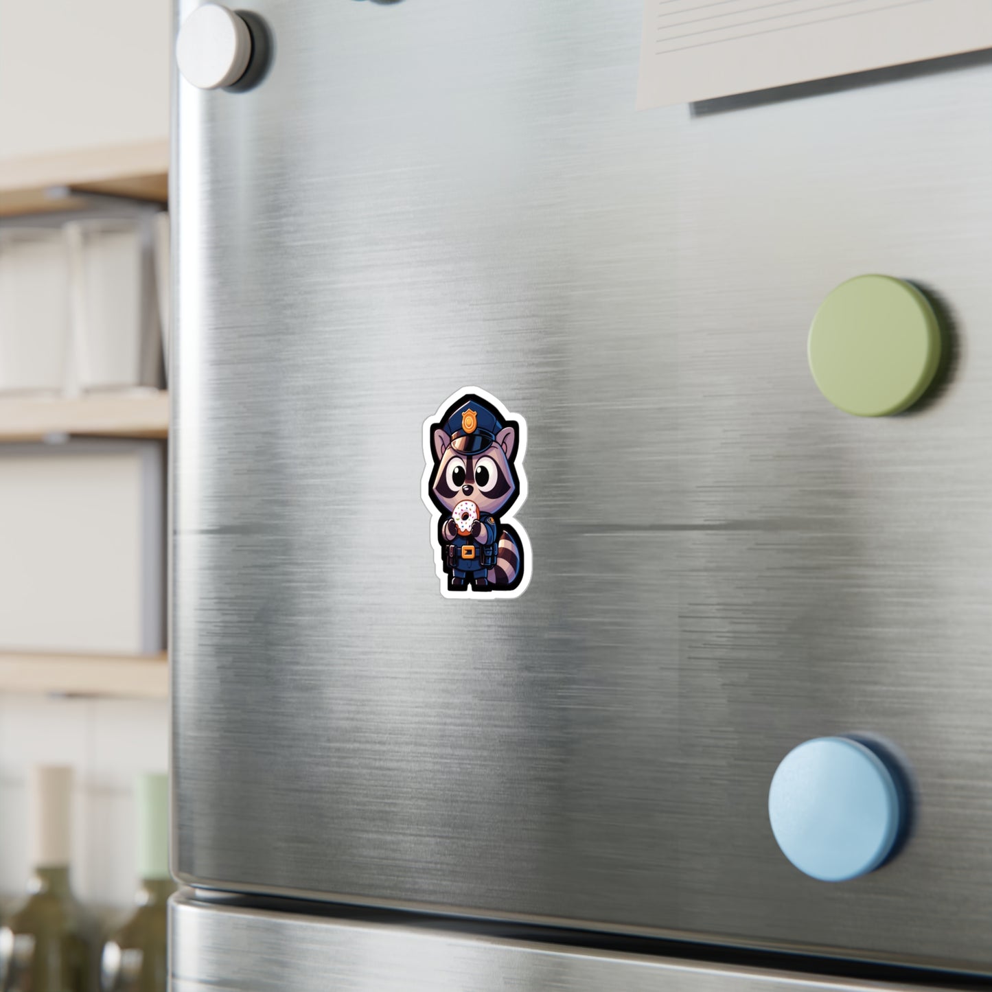 Police Raccoon - Police Sticker for Car Window Laptop Sticker. Water Bottle Sticker, Vinyl Donut Decal, Resist Sticker - Police Gift