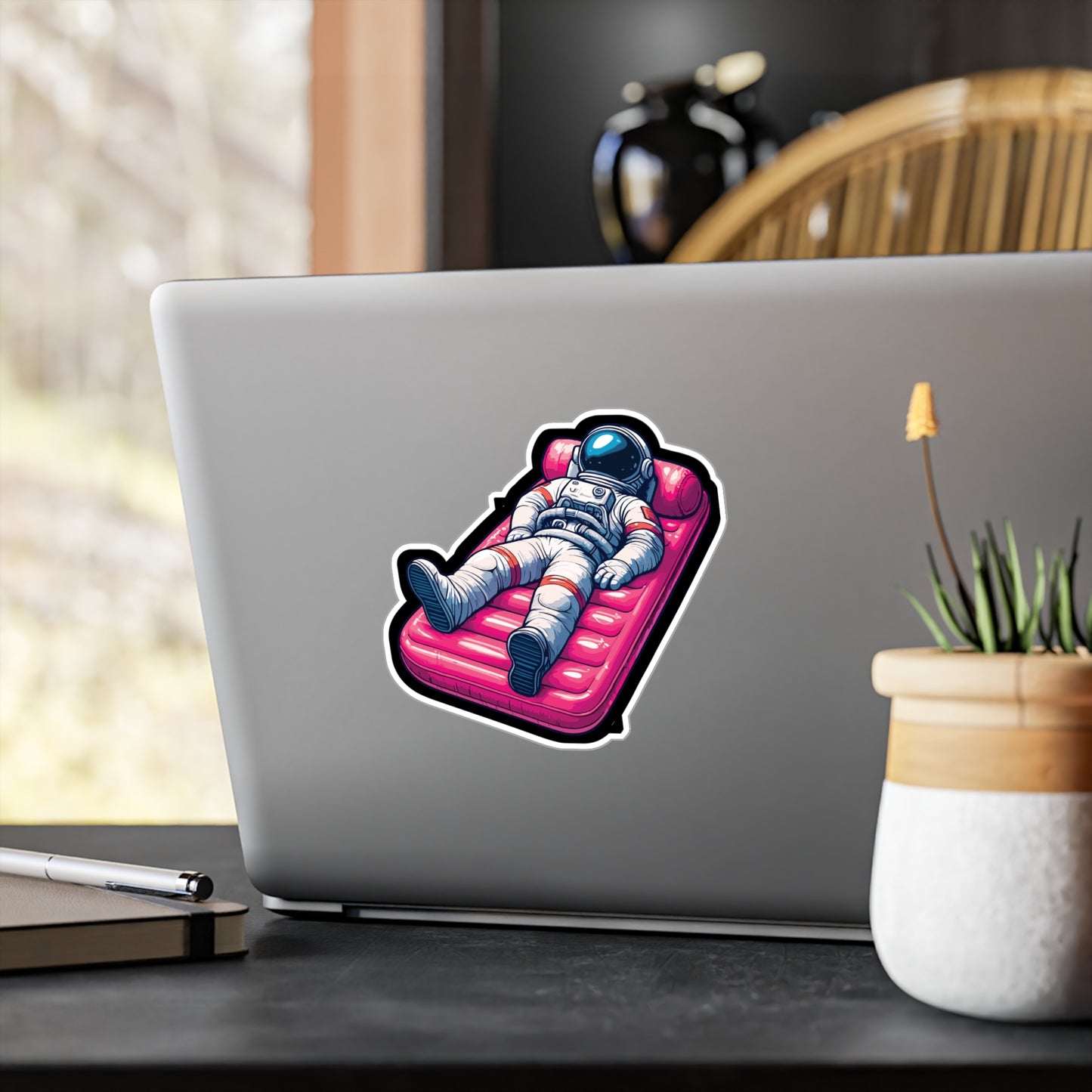Vacation Astronaut - Astronaut Sticker for Laptop Sticker. Water Bottle Sticker, Vinyl Vacation Decal - Astronaut Gift