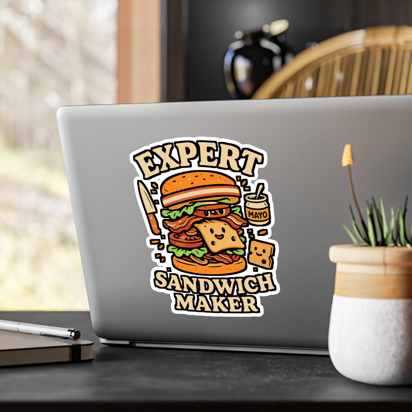Expert Sandwich Maker – Funny Vinyl Sticker for Laptop or Water Bottle | Foodie Humor Decal, Sandwich Lover Gift