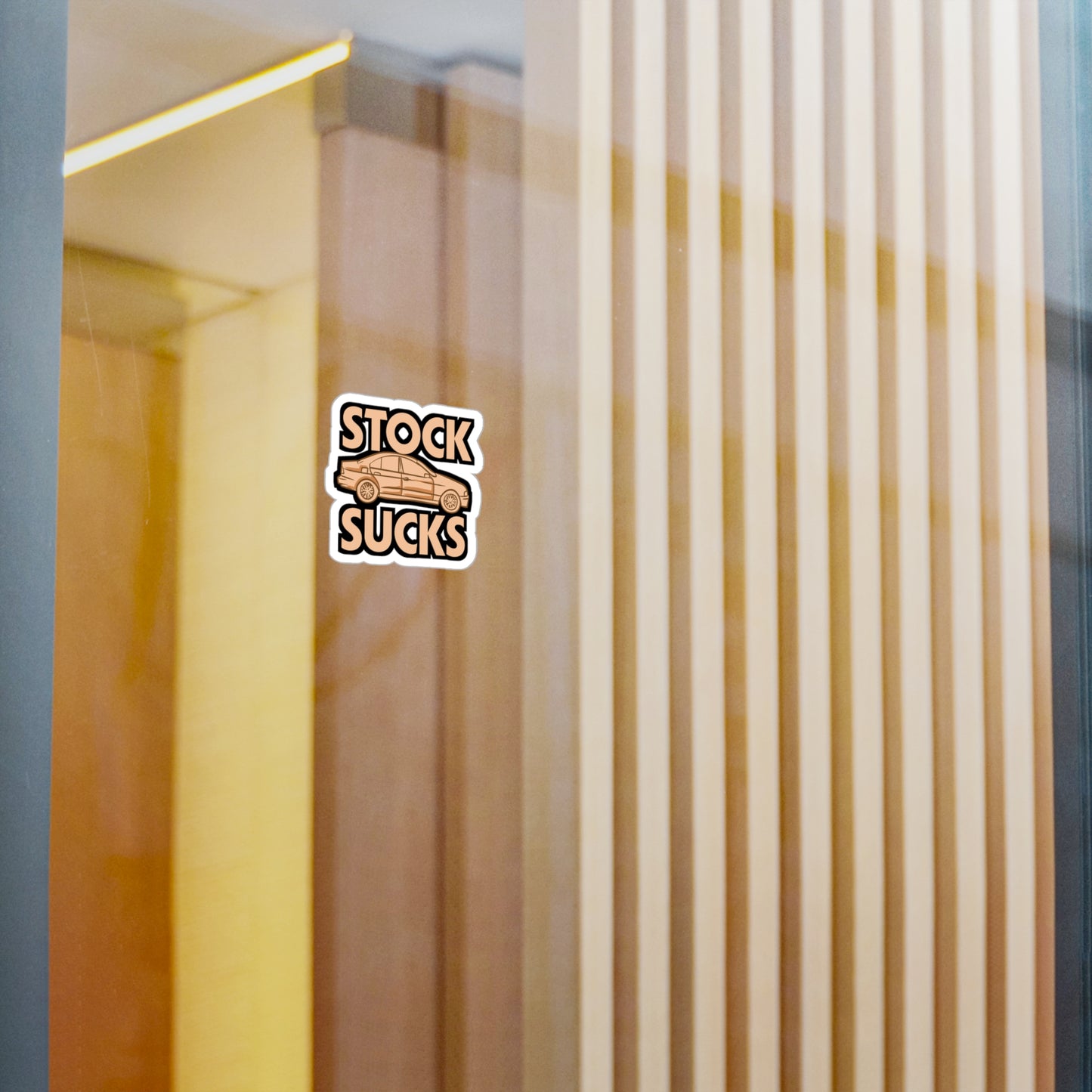 Stock Sucks - Stock Sticker for Car Window Laptop Sticker. Water Bottle Sticker, Vinyl Custom-built Decal, Engine Sticker - Stock Gift