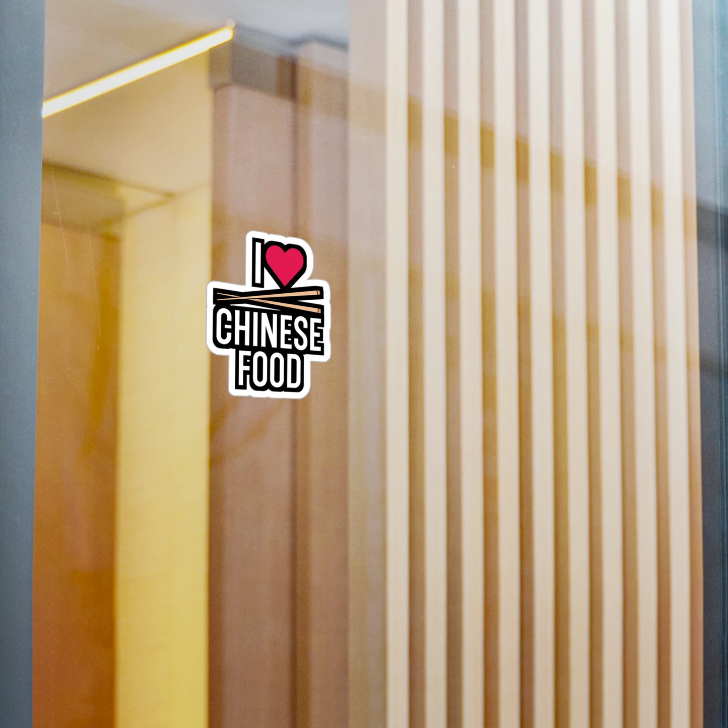 I Love Chinese Food - Japanese Sticker for Wall, Laptop, Window, Truck, Car Japanese Gift Vinyl Food Decal Sticker