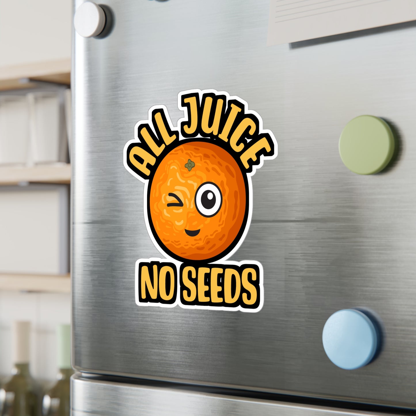 All Juice No Seeds | Vasectomy Sticker | Childproofing Decals | Parenthood Laptop Sticker | Vasectomy Gift | Childproofing Gift