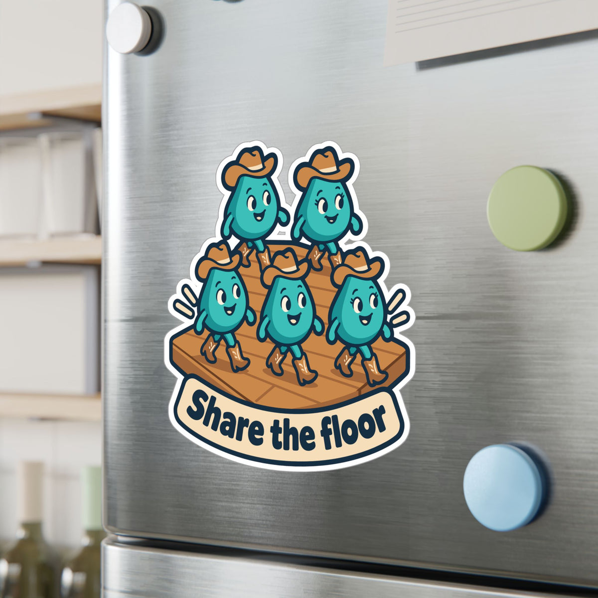 Line Dance Sticker - Share the Floor, Western Decals for Country-Life Dancers, Laptop and Water Bottle