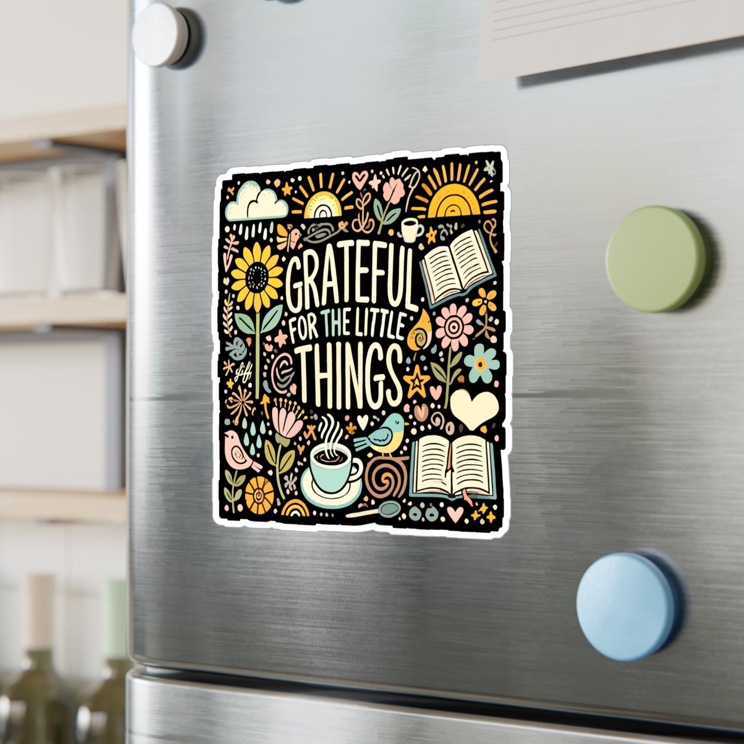 Grateful for the Little Things - Grateful Sticker for Laptop Sticker. Water Bottle Sticker, Vinyl Gratitude Decal - Grateful Gift