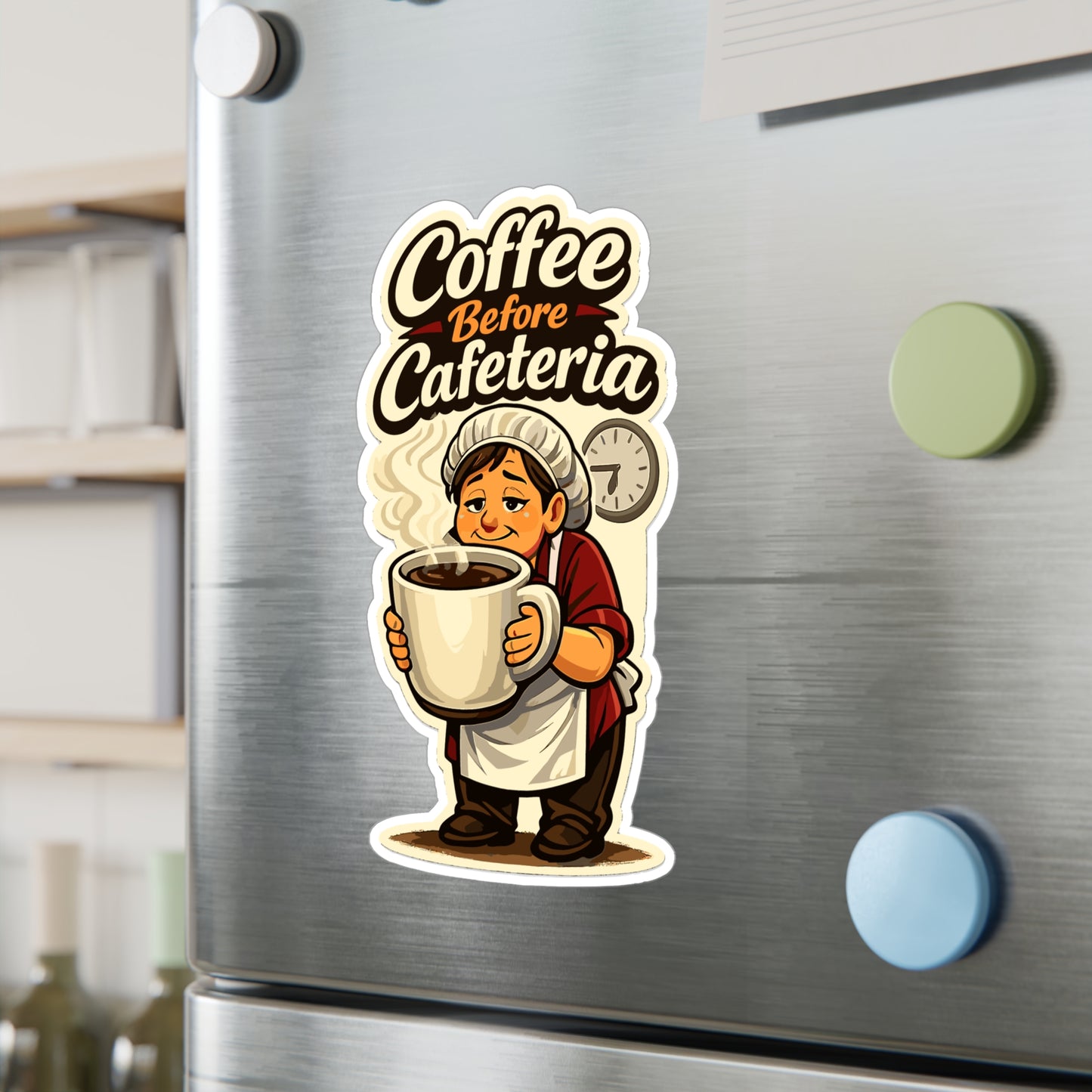 Lunch Lady Sticker Coffee Before Cafeteria Funny School Canteen Decals Waterproof Vinyl for Laptop Water Bottle