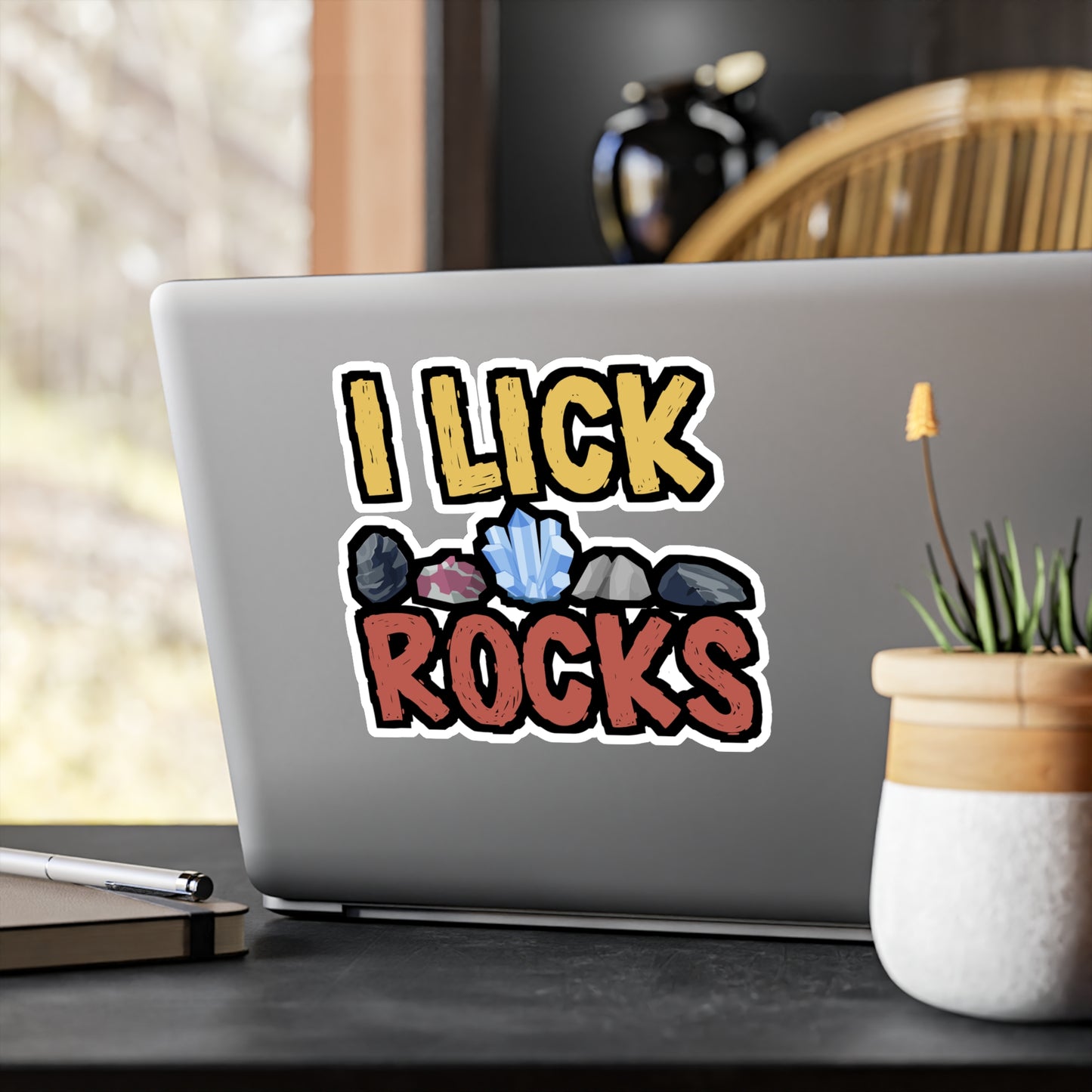 I Lick Rocks - Geology Sticker for Car Window Laptop Sticker. Water Bottle Sticker, Vinyl Geologist Decal, Rocks Sticker - Geology Gift