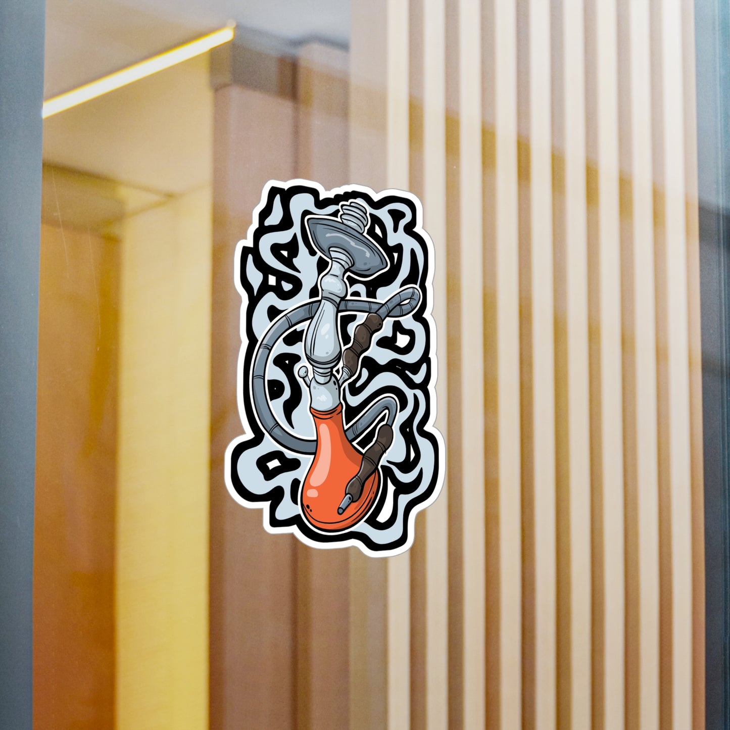 Hookah Shisha Waterpipe Narghile - Hookah Sticker for Laptop Sticker. Water Bottle Sticker, Vinyl Hose Decal - Hookah Gift