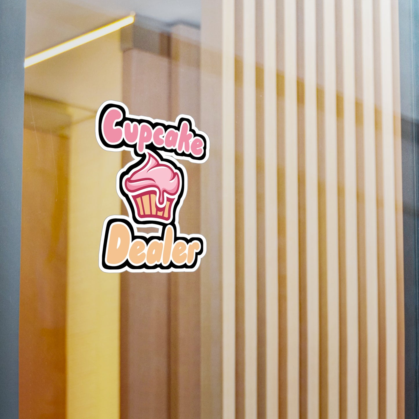 Cupcake Dealer - Cupcake Sticker for Wall, Laptop, Window, Truck, Car Cupcake Gift Vinyl Cake Decal Sticker