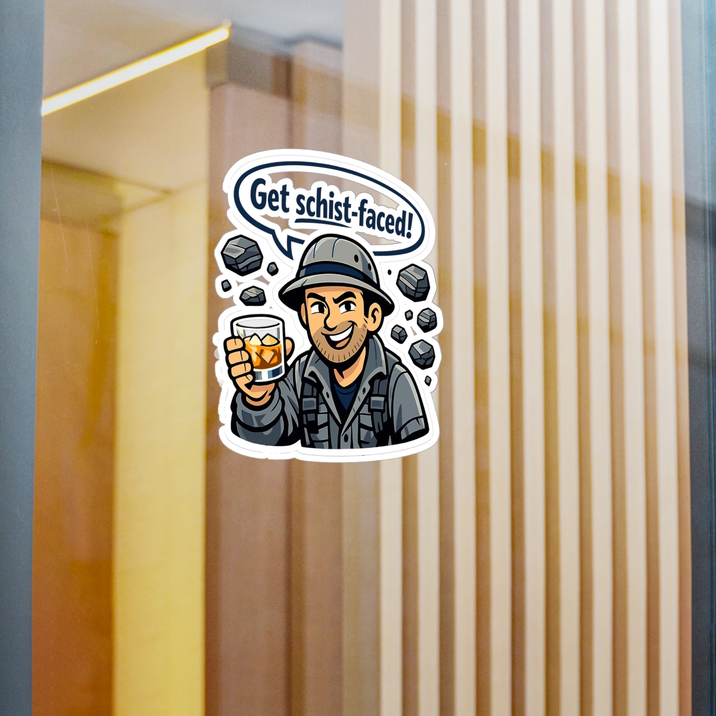 Geologie Sticker Get schist-faced! Funny Geology sticker Decals, Rocks Minerals Tectonics Vinyl Waterproof for Laptop Water Bottle