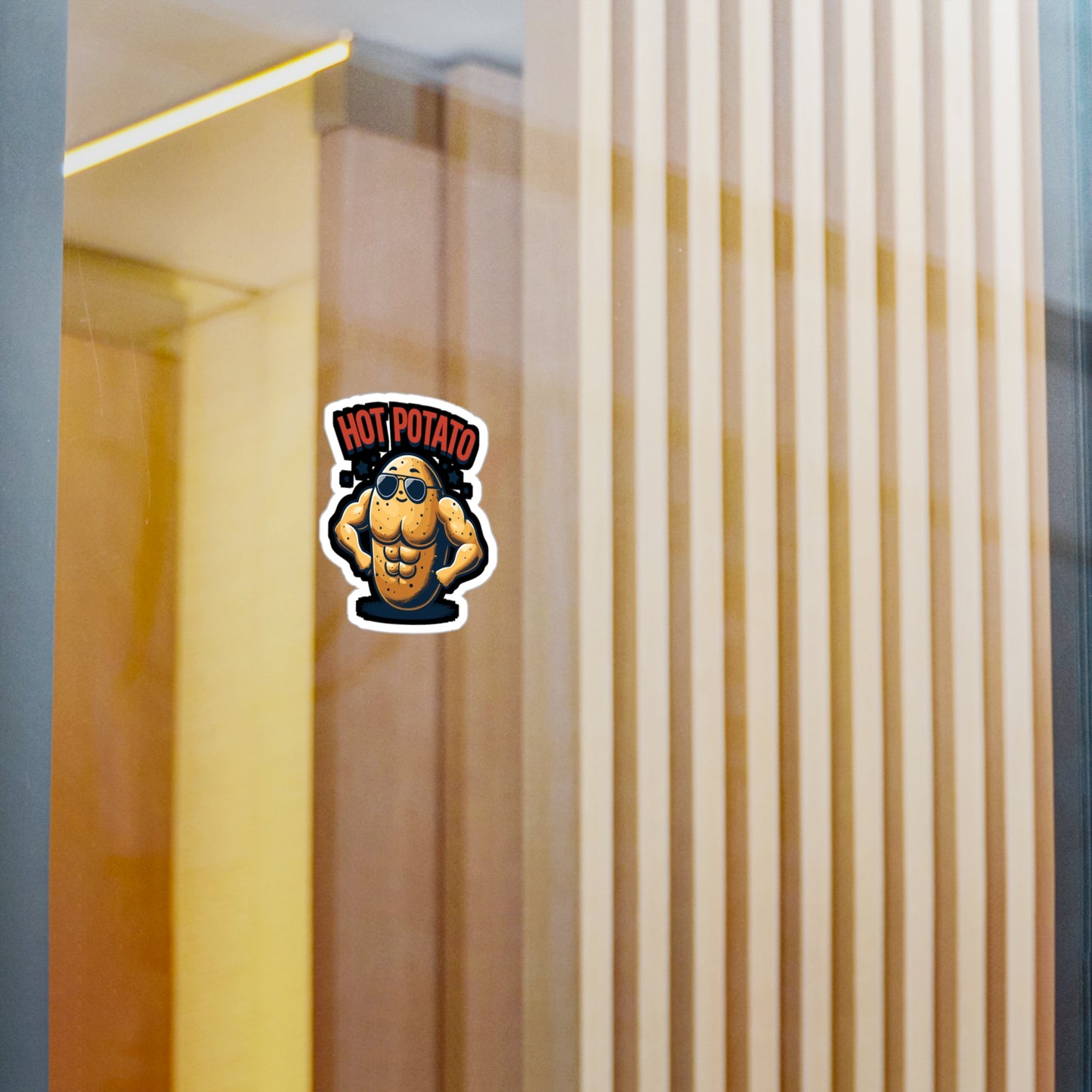 Hot Potato - Weightlifting Sticker for Laptop Sticker. Water Bottle Sticker, Vinyl Muscles Decal - Weightlifting Gift