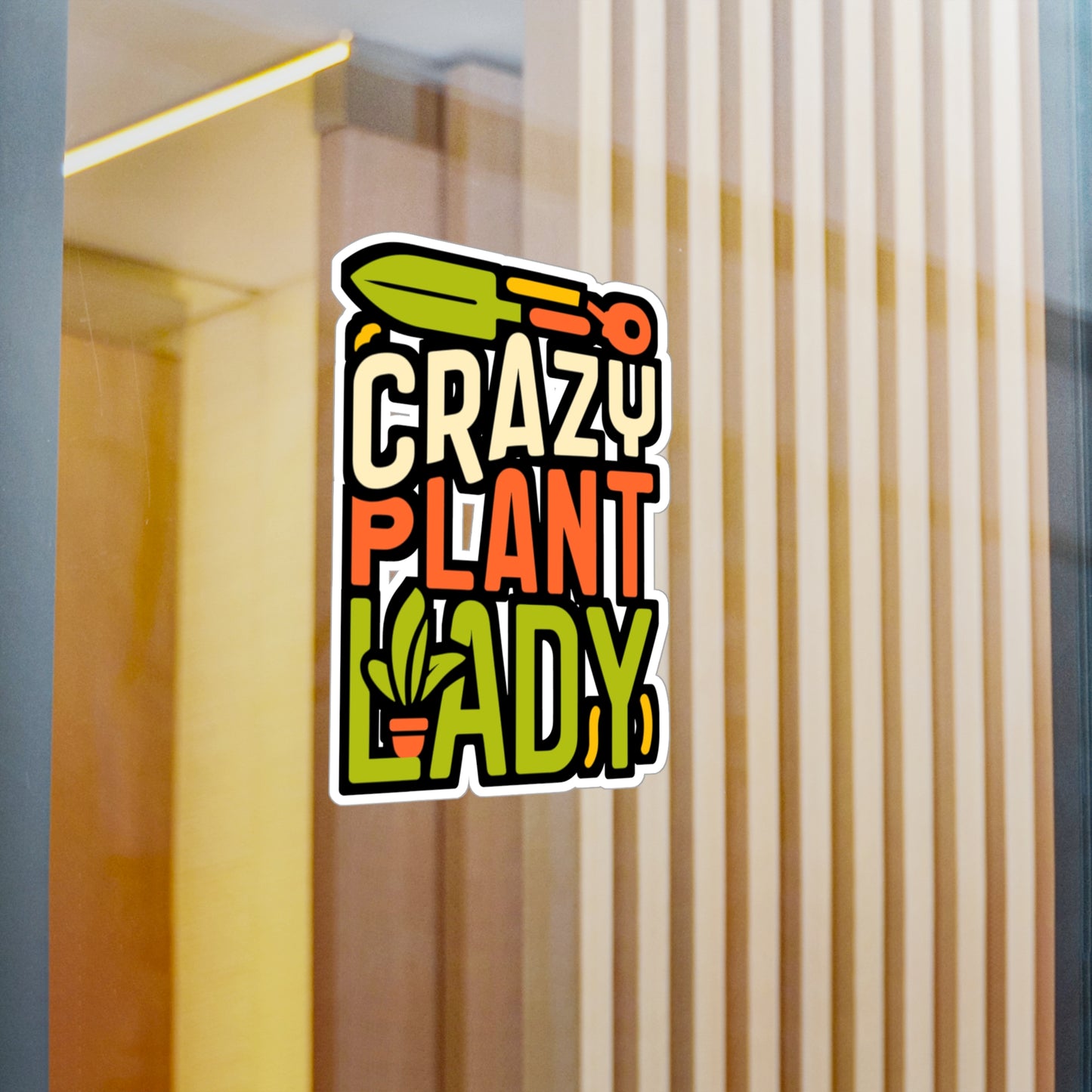 Crazy Plant Lady - Gardening Sticker for Laptop Sticker. Water Bottle Sticker, Vinyl Landscaper Decal - Gardening Gift