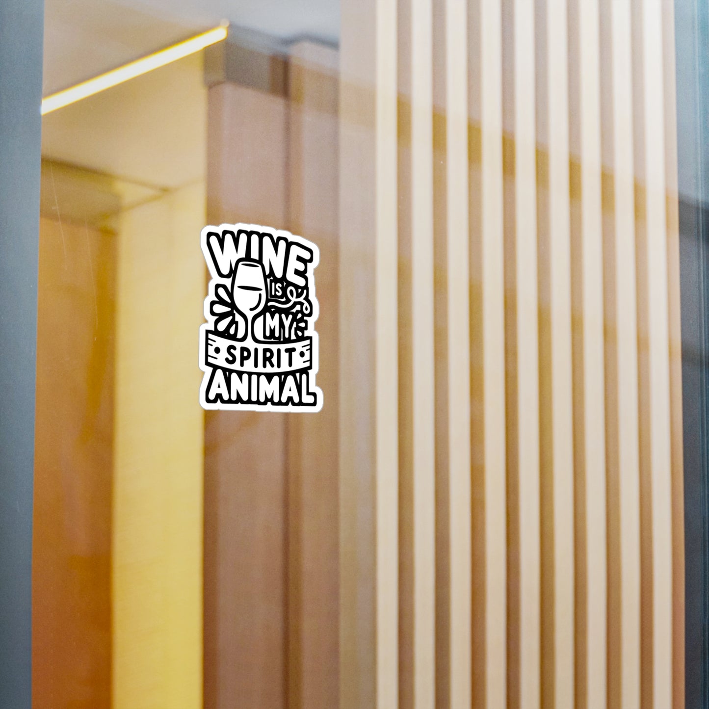 Wine is My Spirit Animal - Drinking Sticker for Car Window Laptop Sticker. Water Bottle Sticker, Vinyl Wine Decal, Alcohol Sticker - Drinking Gift