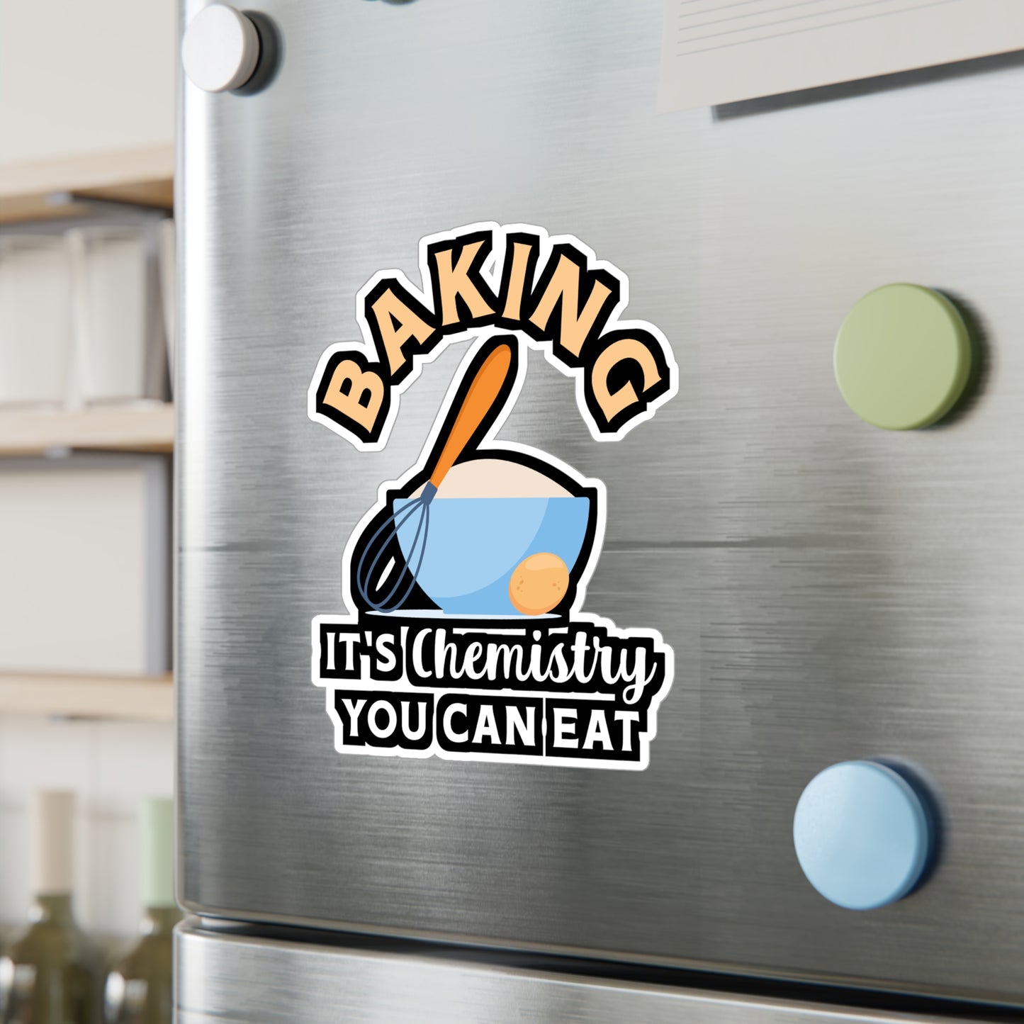 Baking It's Chemistry You Can Eat - Baking Sticker for Laptop Sticker. Water Bottle Sticker, Vinyl Cake-decorator Decal - Baking Gift