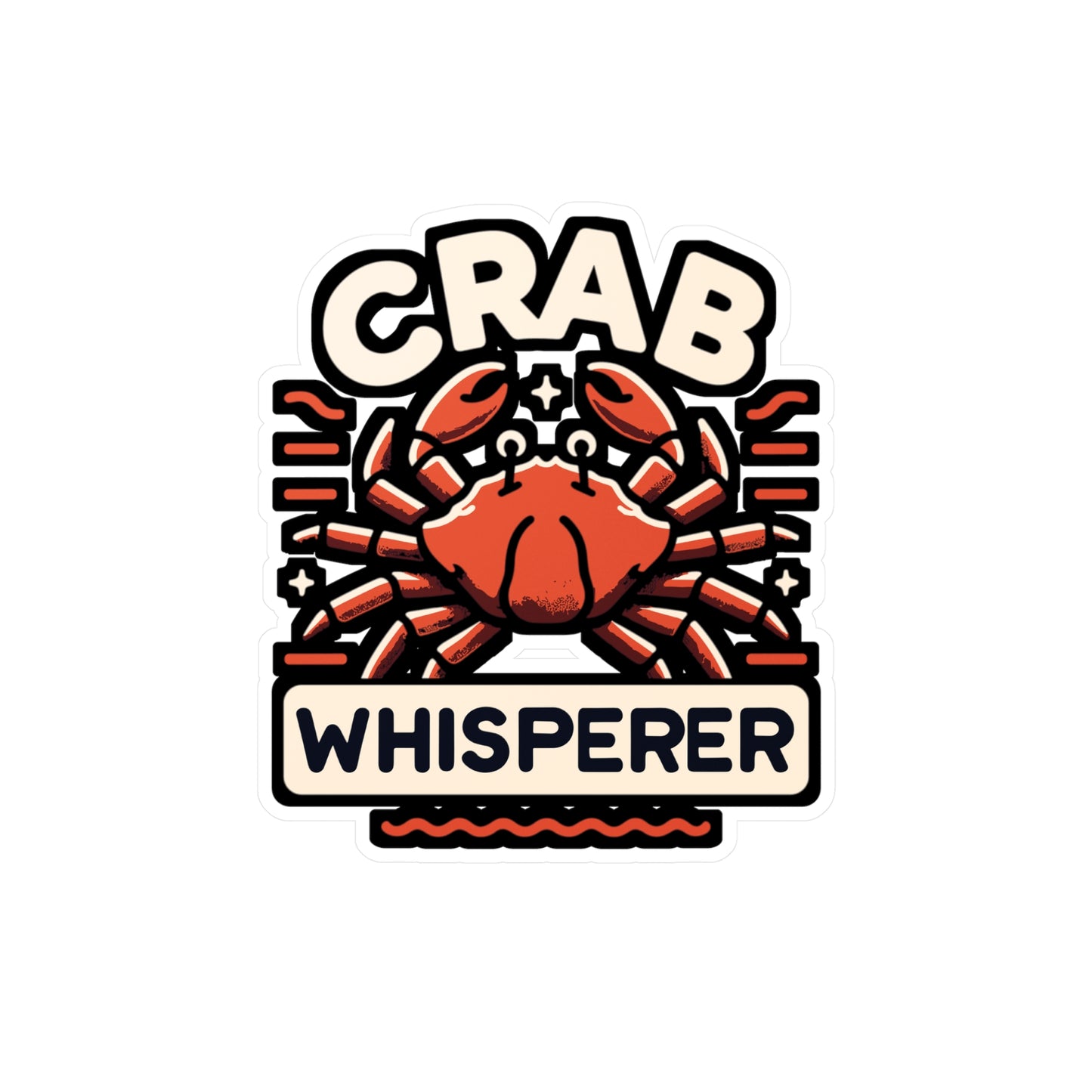 Crab Whisperer - Crab Sticker for Laptop Sticker. Water Bottle Sticker, Vinyl Crabbing Decal - Crab Gift