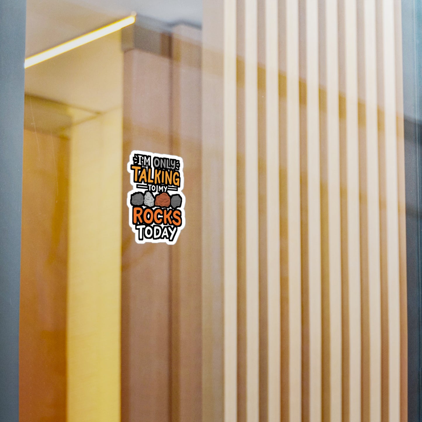 I'm Only Talking To My Rocks Today - Geology Sticker for Laptop Sticker. Water Bottle Sticker, Vinyl Agate Decal - Geology Gift