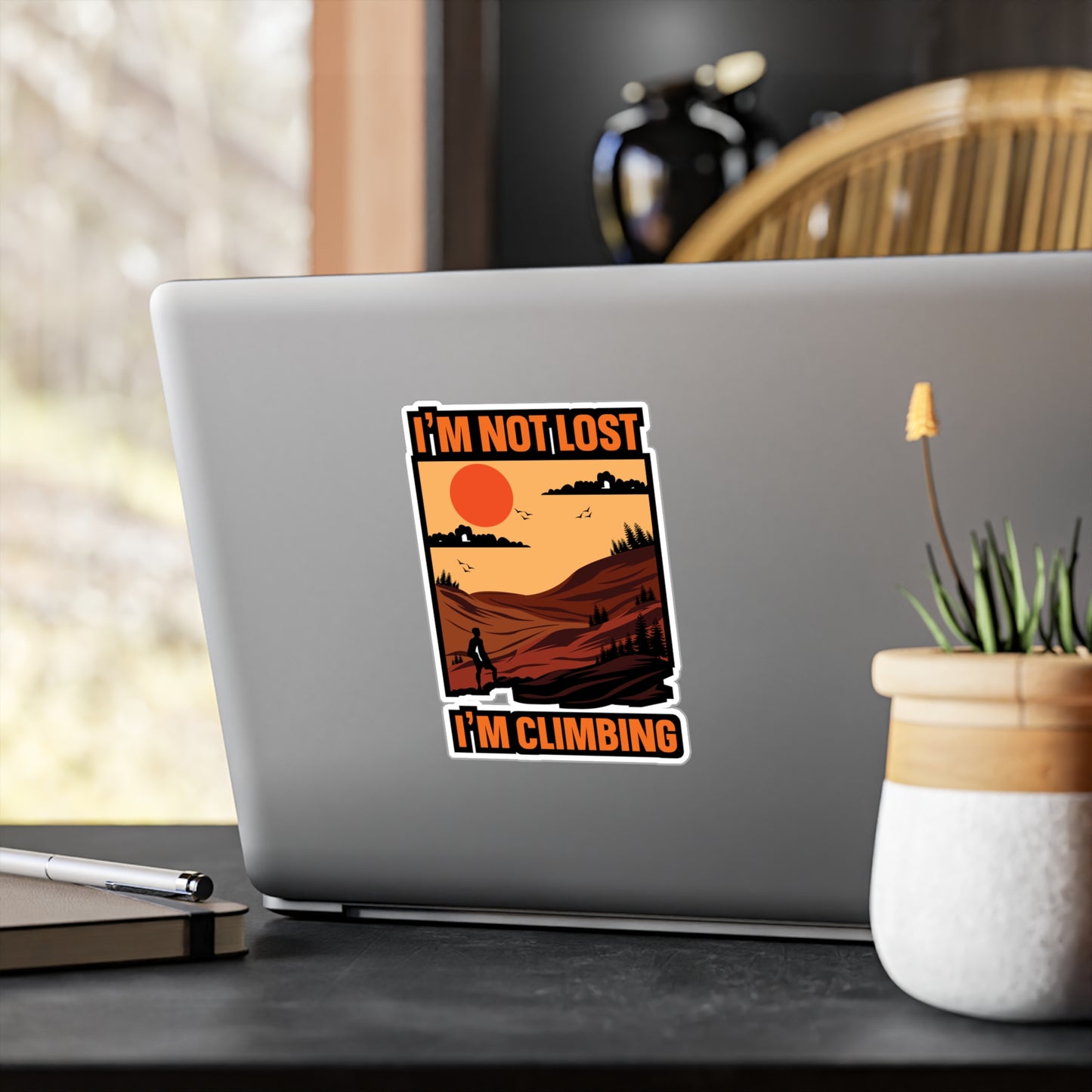 Rock Climbing Mountain Climber Bouldering  - Climbing Sticker for Laptop Sticker. Water Bottle Sticker, Vinyl Climber Decal - Climbing Gift