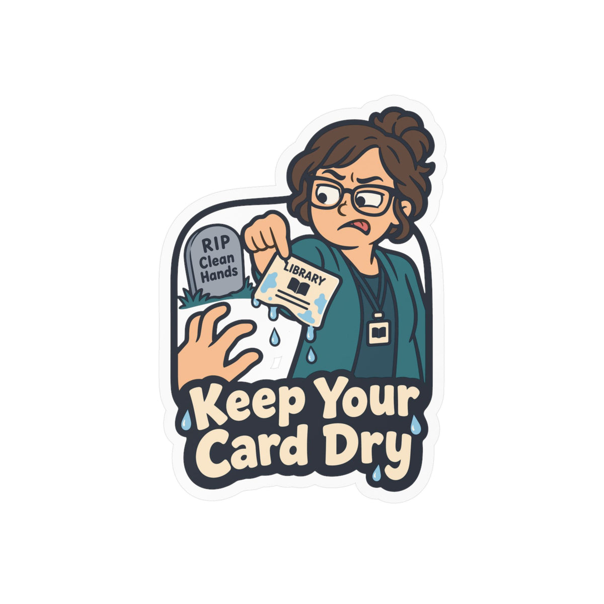 Librarian Sticker – Keep Your Card Dry, Fabulous Unicorn Decals with Magical Charm for Laptop or Water Bottle