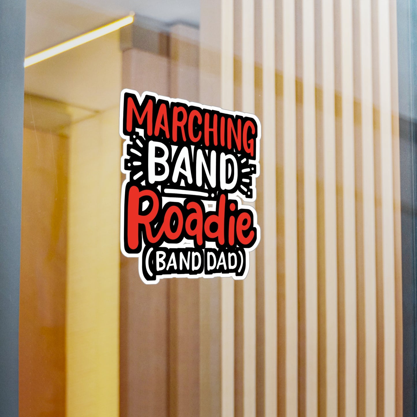 Marching Band Roadie - Marching-band Sticker for Window Laptop Sticker. Water Bottle Sticker, Vinyl Percussion Decal - Marching-band Gift