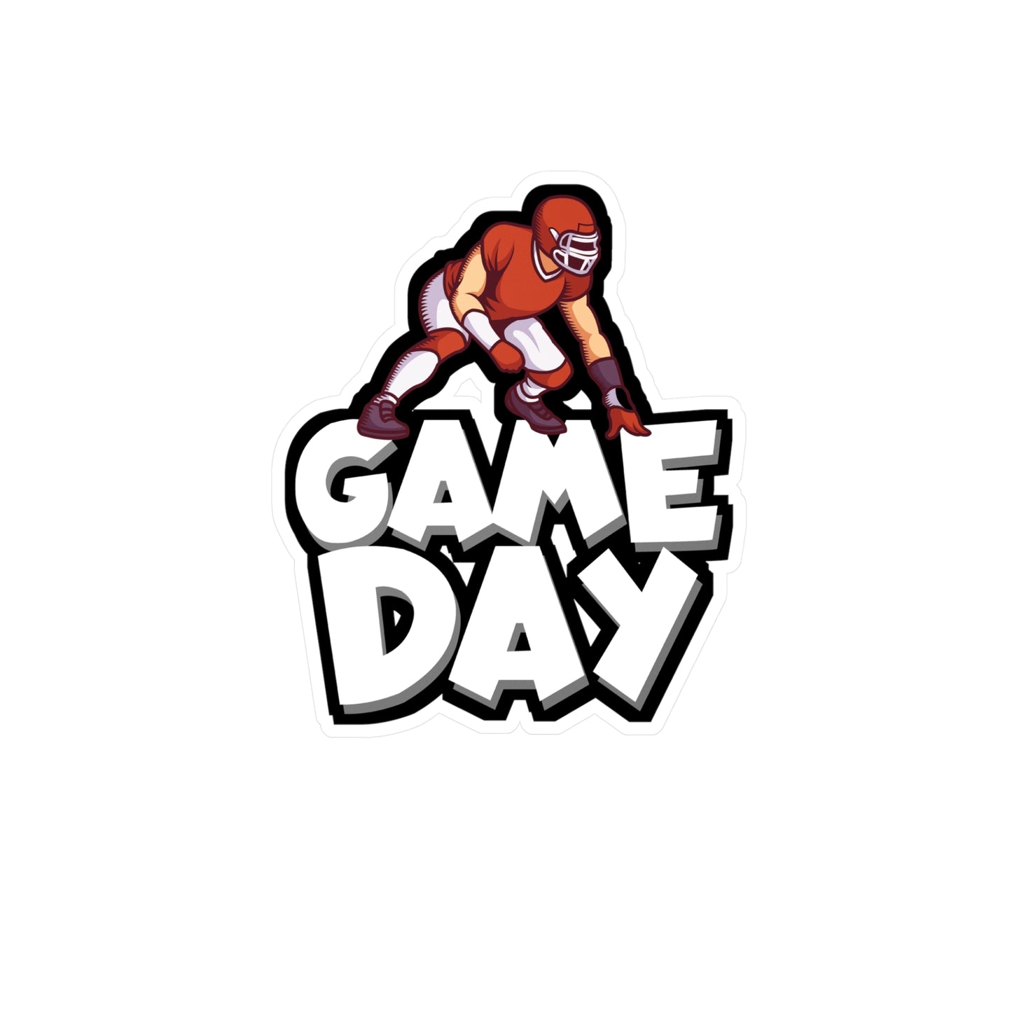 Game day - Rugby Sticker for Wall, Laptop, Window, Truck, Car Rugby Gift Vinyl Football Decal Sticker